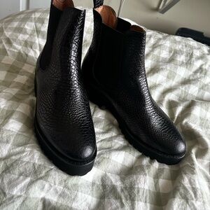 Andre Assous Croc-Embossed Black Chelsea Boots
